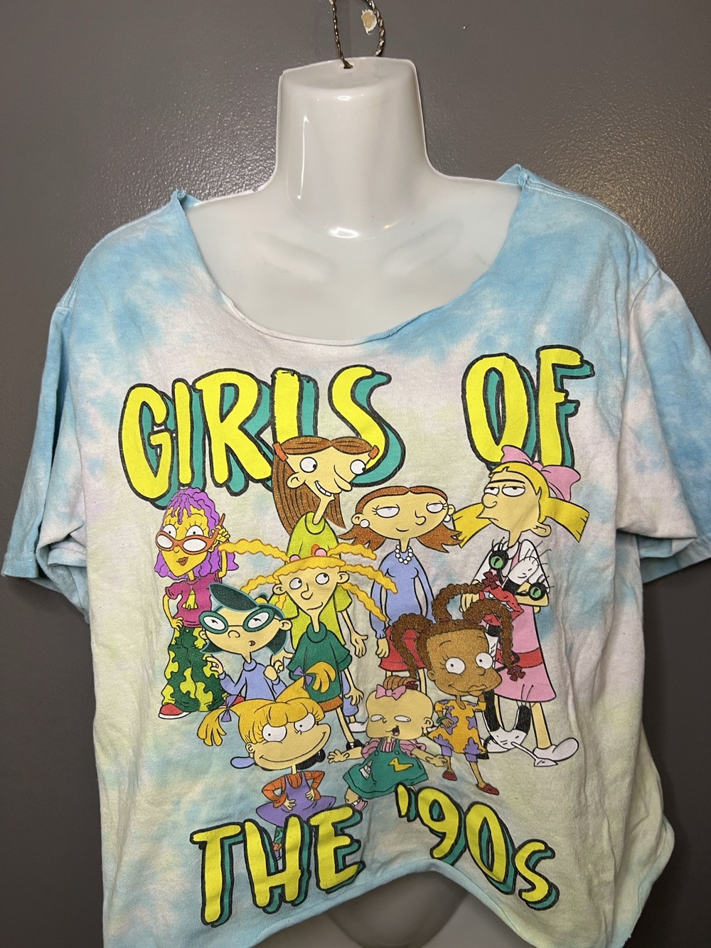 Nickelodeon Shirt Womens Small Blue Girls Of The 90s Graphic Cropped Tee Top